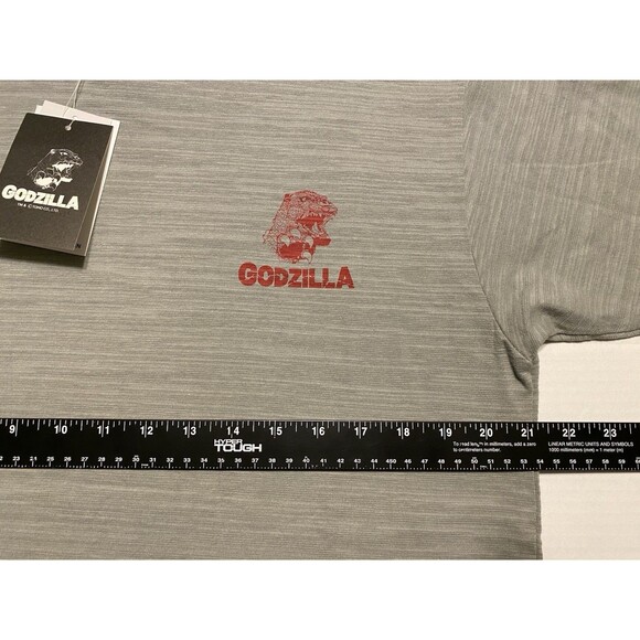 Godzilla Ukiyo-e 2 Side Graphics T-Shirt  GZUT-006 JAPAN XL / Fits L Gray NWT - Picture 4 of 16